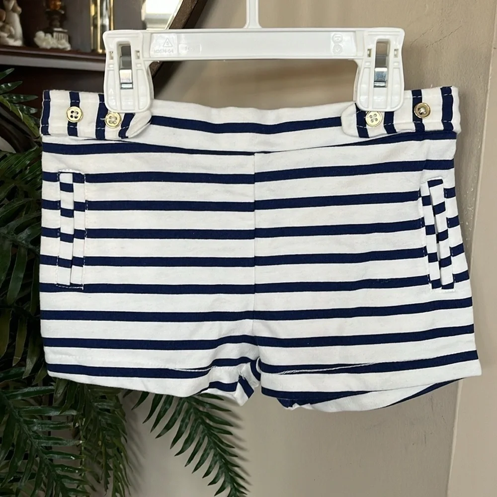 Brand New Little Lass 2-Piece Set Nautical Navy Blue Tank Top & Striped Shorts